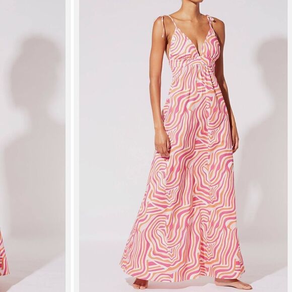 - NEW SOLID AND STRIPED The Olympia dress in abstract zebra print Small - Picture 1 of 9